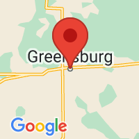 Map of Greensburg, KS US